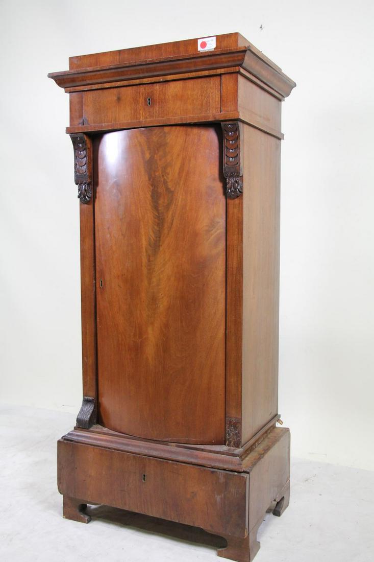 19th CENTURY EMPIRE MAHOGANY CABINET (1 of 3)