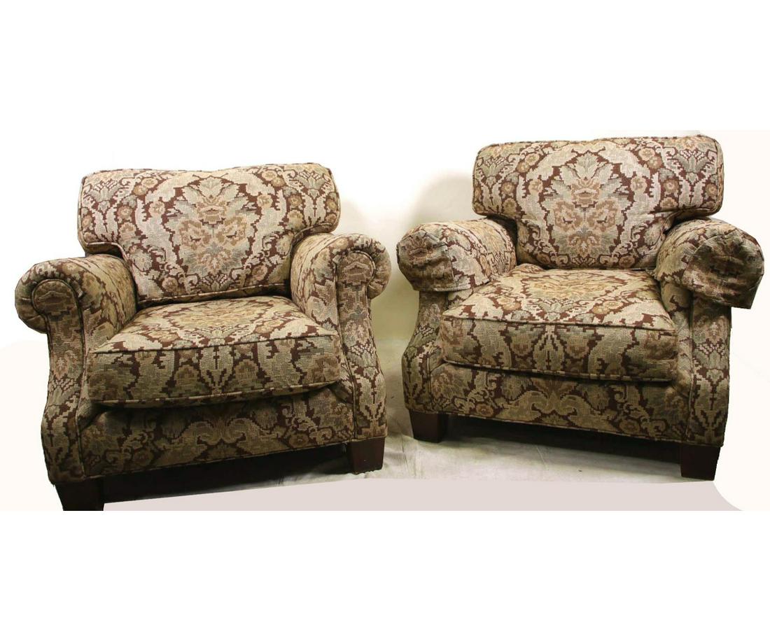 PAIR OF CUSTOM MADE CLUB CHAIRS BY LEE INDUSTRIES (1 of 5)
