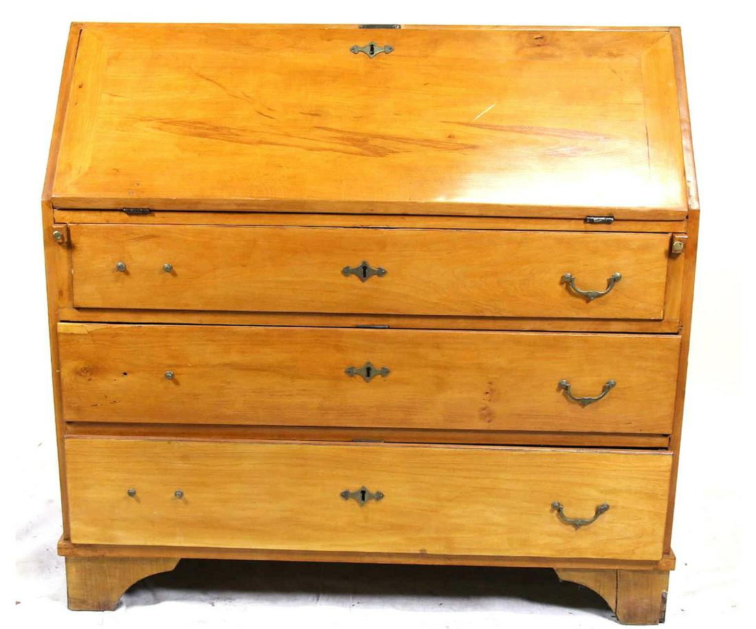 19th CENTURY MAPLE SLANT FRONT DESK (1 of 3)