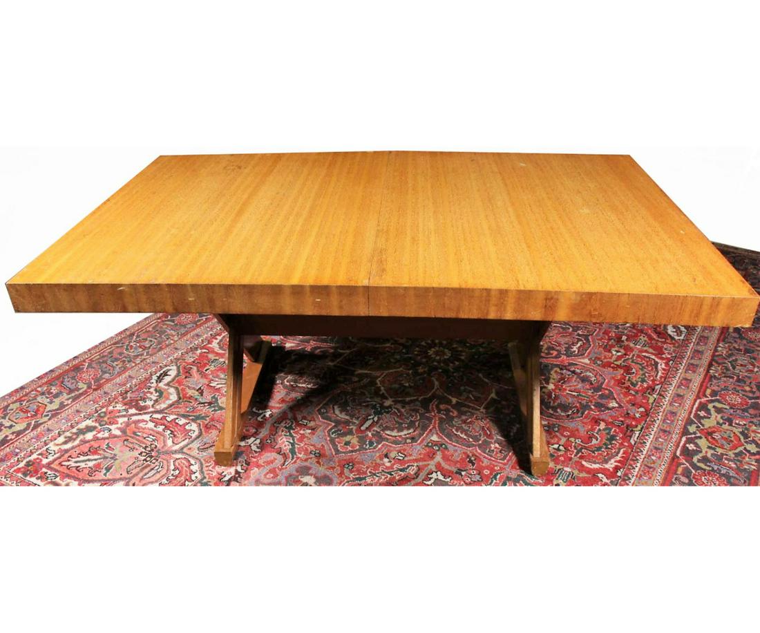 CIRCA 1950's PAUL LASZLO MODERN TABLE: CIRCA 1950's PAUL LASZLO MID-CENTURY MODERN MAHOGANY TABLE. HAS ONE LEAF.