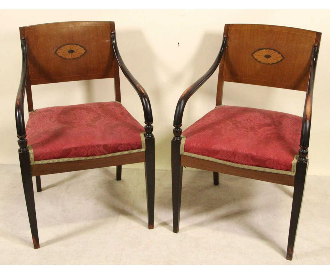 PAIR OF ANTIQUE ARMCHAIRS (1 of 2)
