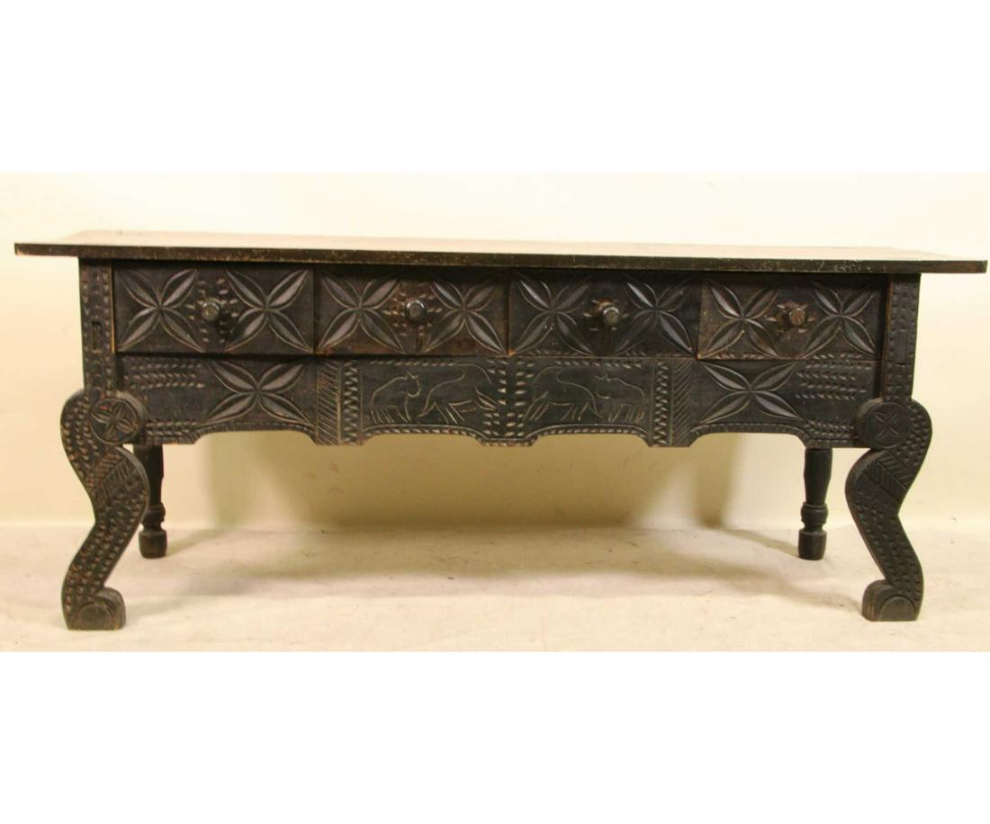 ANTIQUE CARVED CONSOLE TABLE (1 of 4)