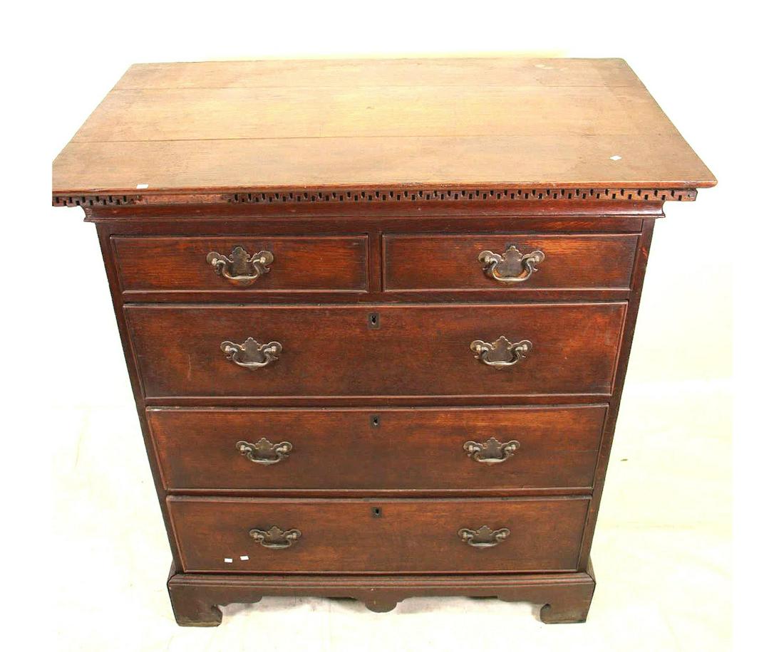 ANTIQUE FIVE DRAWER DRESSER (1 of 5)