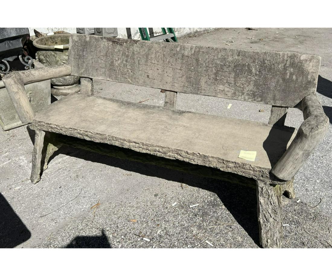 VINTAGE FAUX BOIS BENCH (1 of 8)