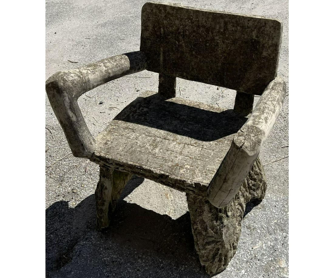 VINTAGE FAUX BOIS BENCH (1 of 6)