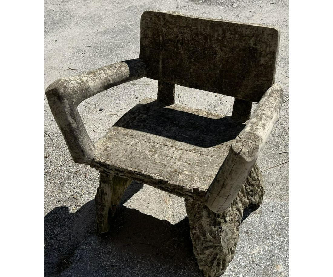 VINTAGE FAUX BOIS BENCH (1 of 6)