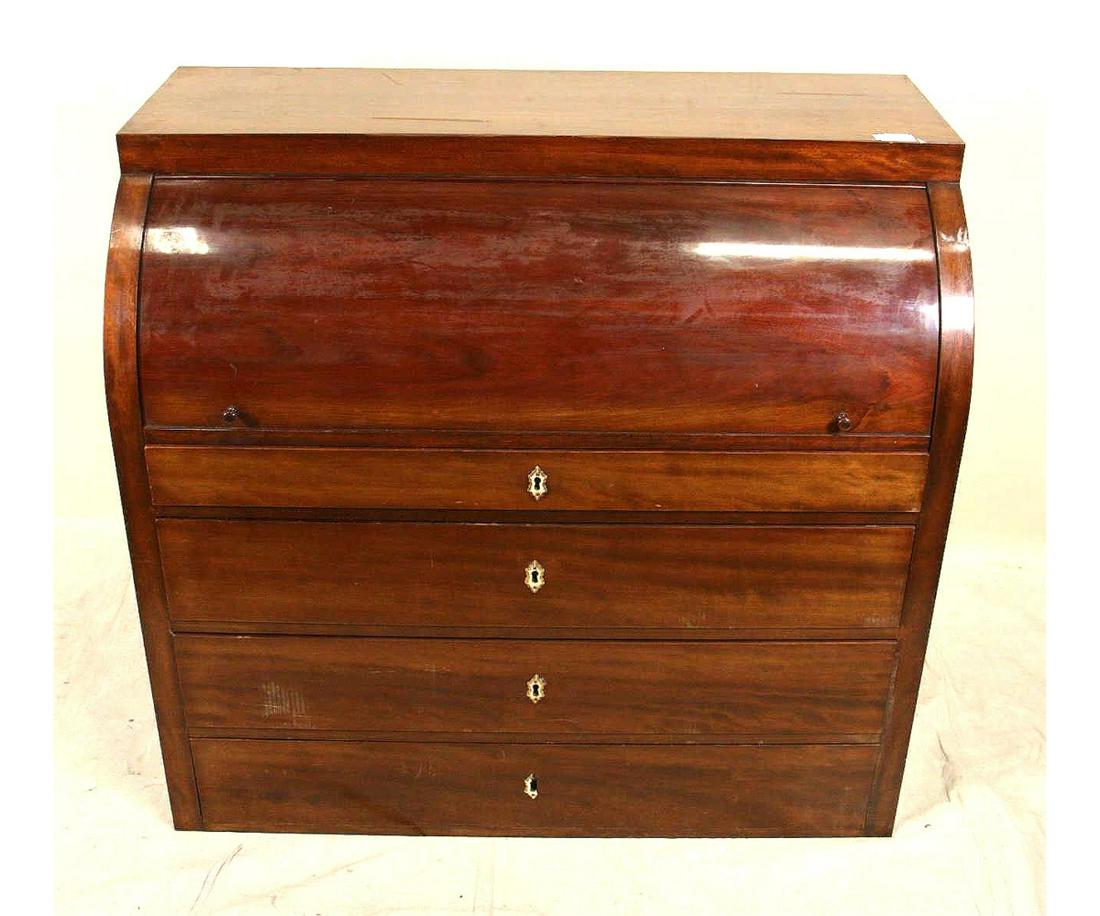 ANTIQUE MAHOGANY ROLL TOP DESK (1 of 3)