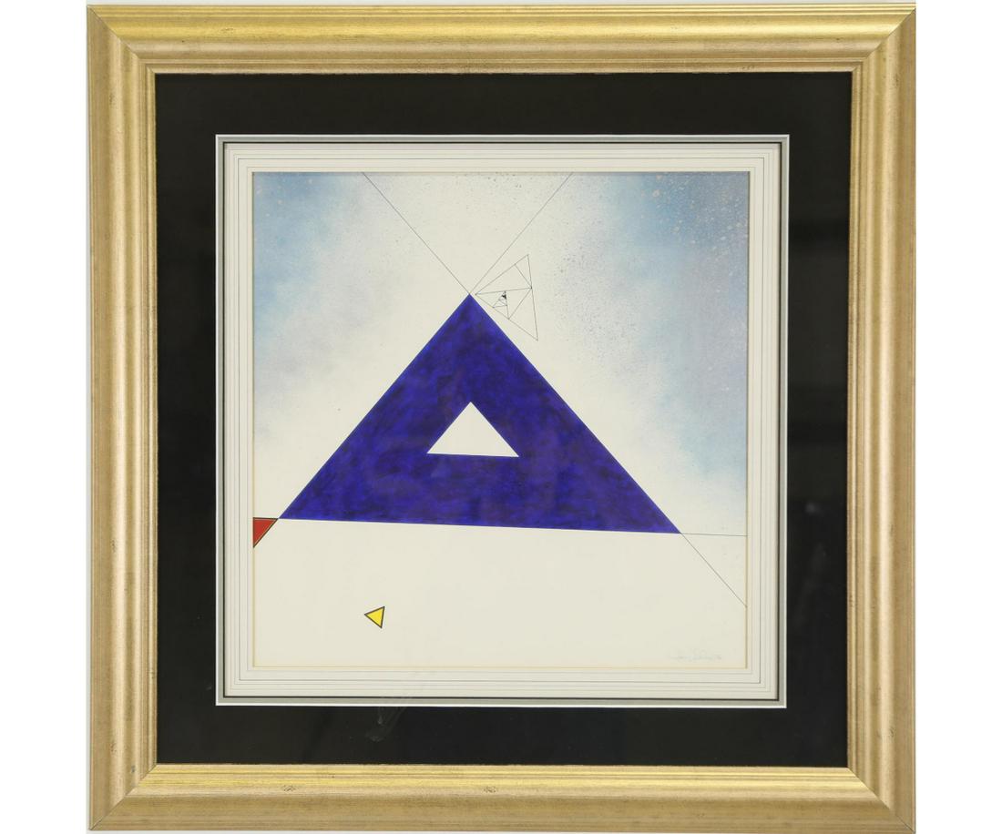 JOHN DELULIO "THE BLUE TRINITY" ACRYLIC/INK ART (1 of 3)