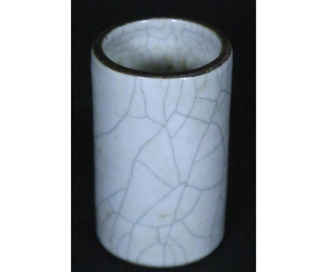 ANTIQUE CELADON CRACKLE GLAZE BRUSH POT (1 of 2)