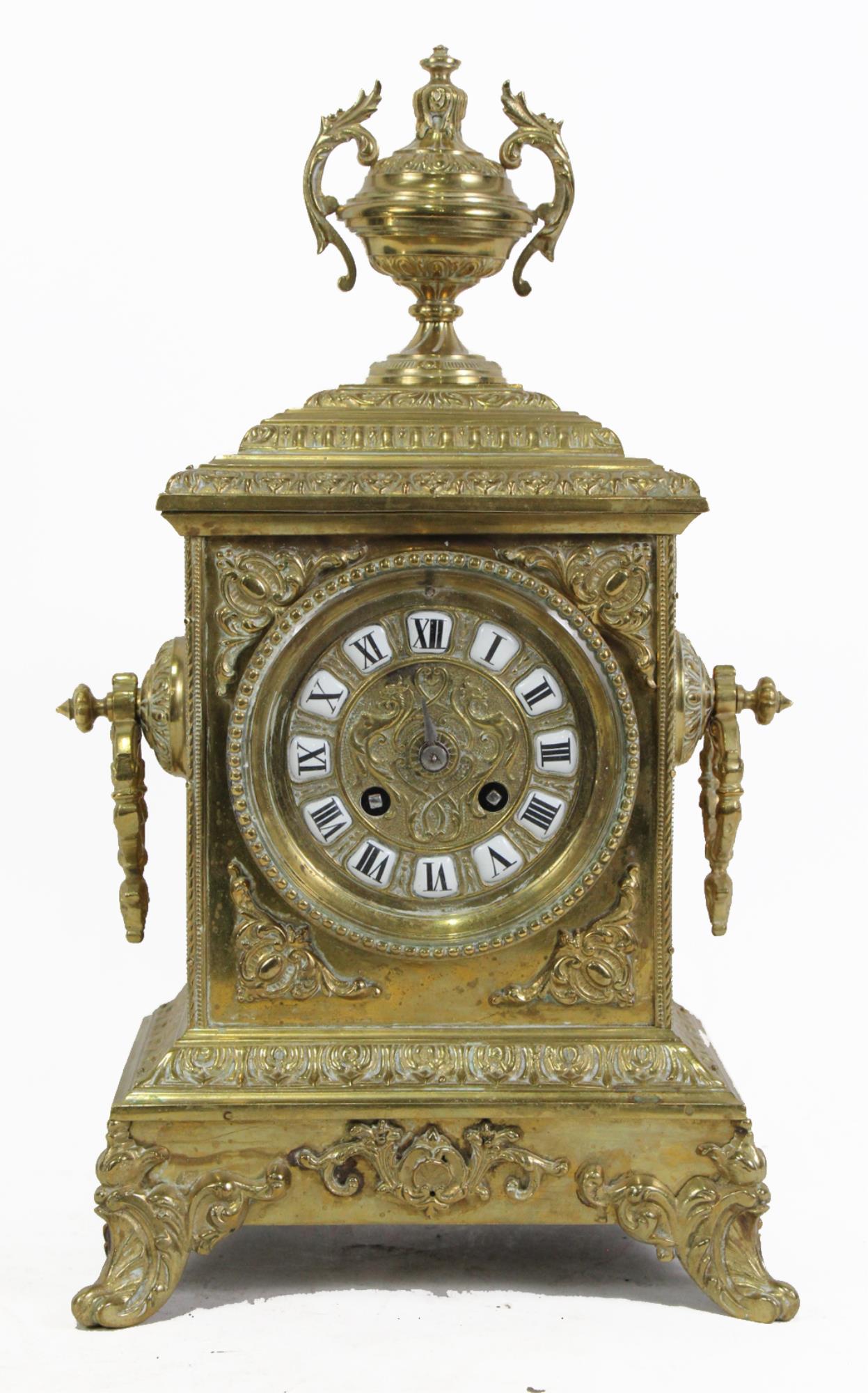 19th CENTURY EMPIRE MANTEL CLOCK (1 of 7)