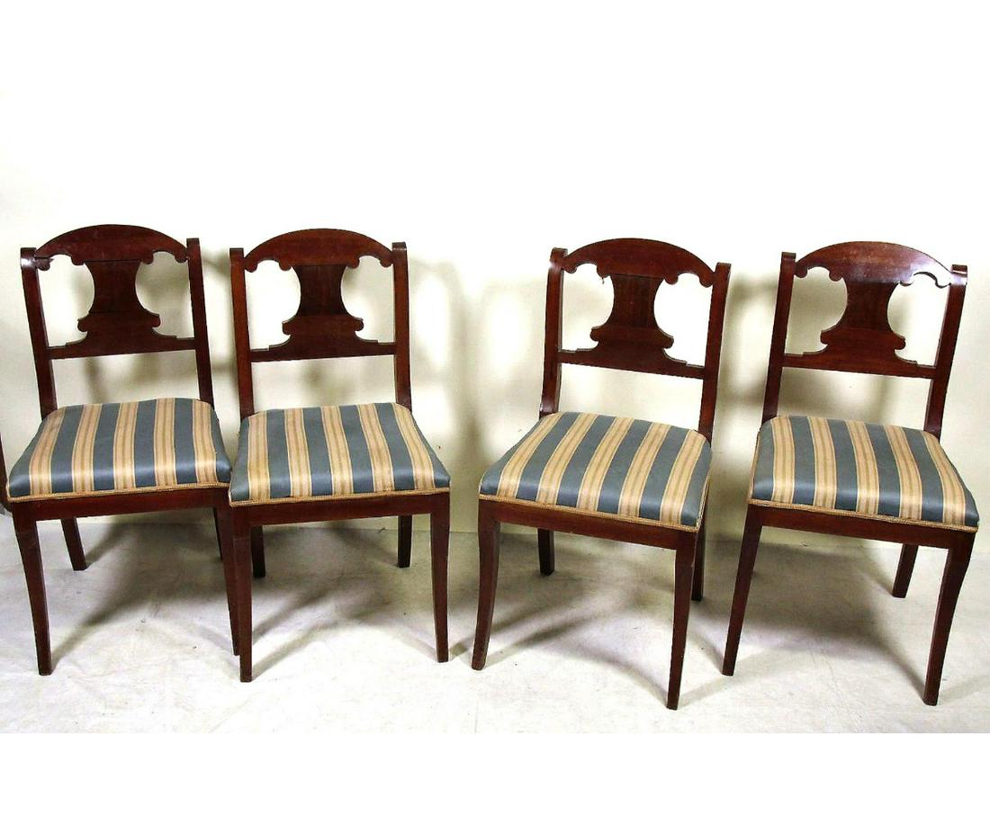SET OF FOUR EMPIRE STYLE SIDE CHAIRS (1 of 3)
