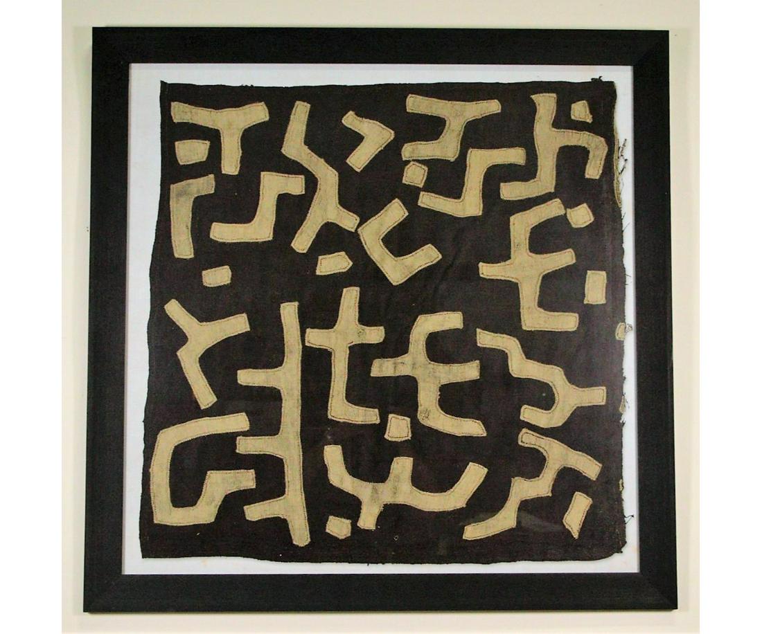 FRAMED PRINT OF AN AFRICAN CONGO KUBA CLOTH (1 of 3)