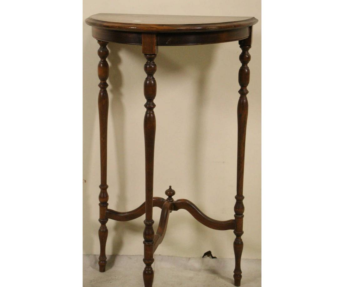 ANTIQUE DEMILUNE WALL TABLE (1 of 3)