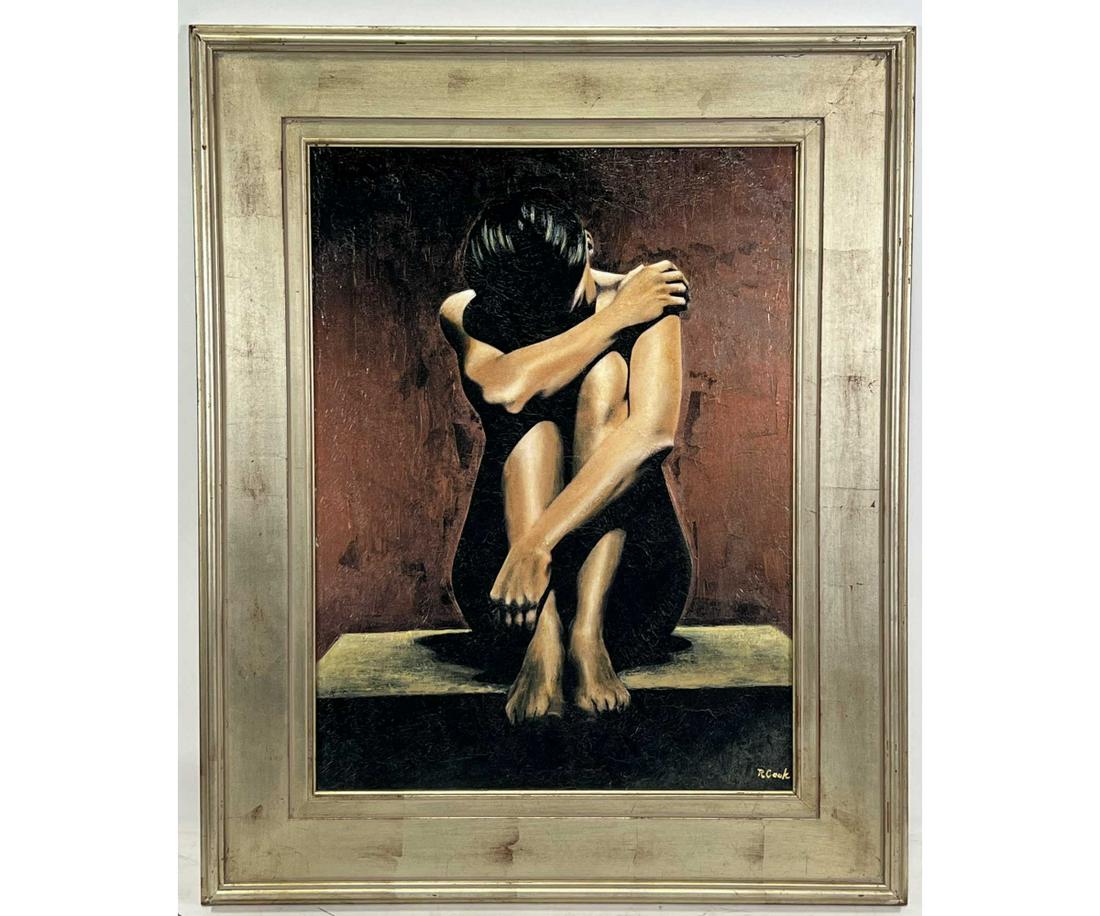 R. COOK FEMALE STUDY ACRYLIC ON CANVAS (1 of 3)