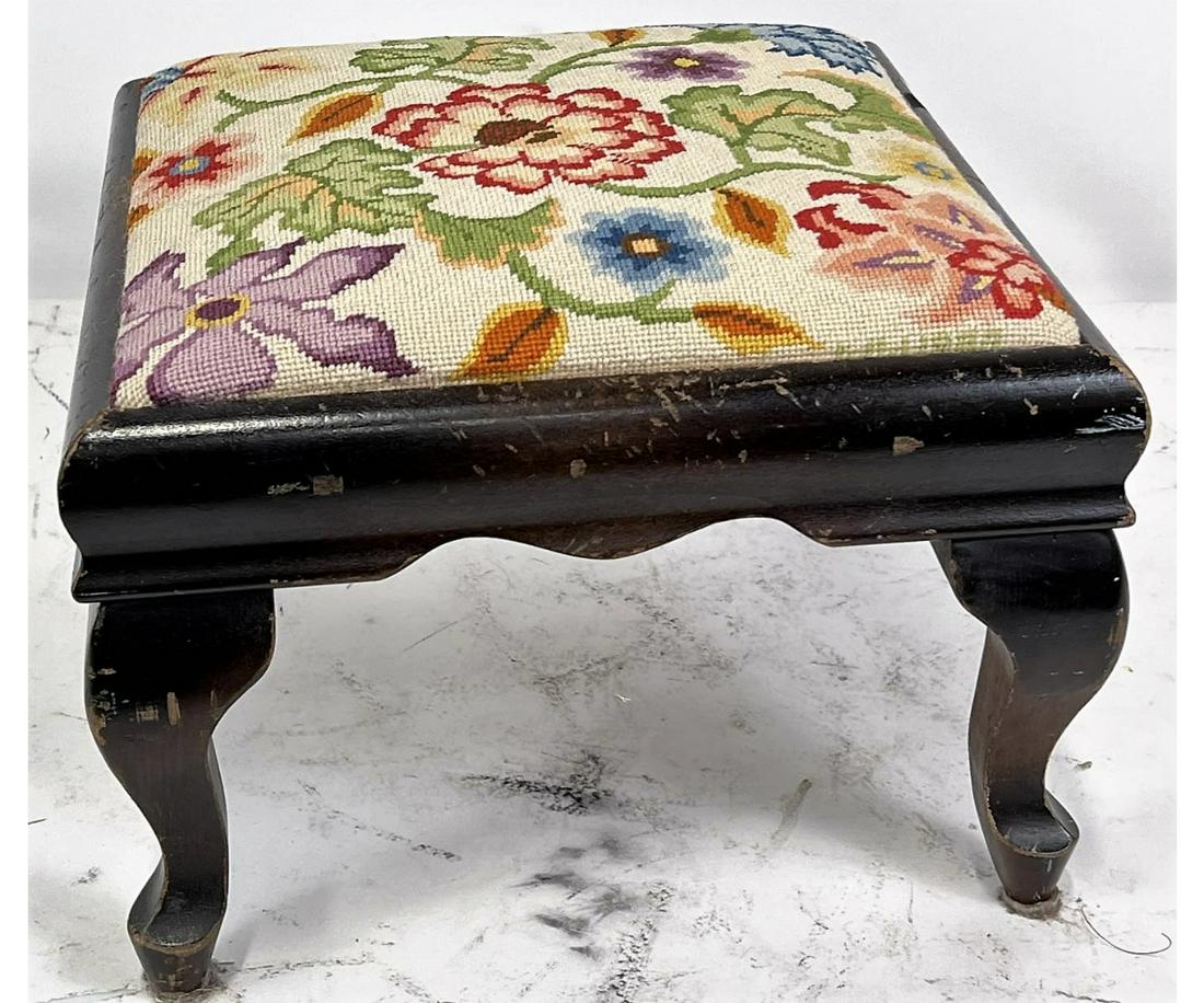 QUEEN ANNE STYLE FOOTSTOOL (1 of 2)