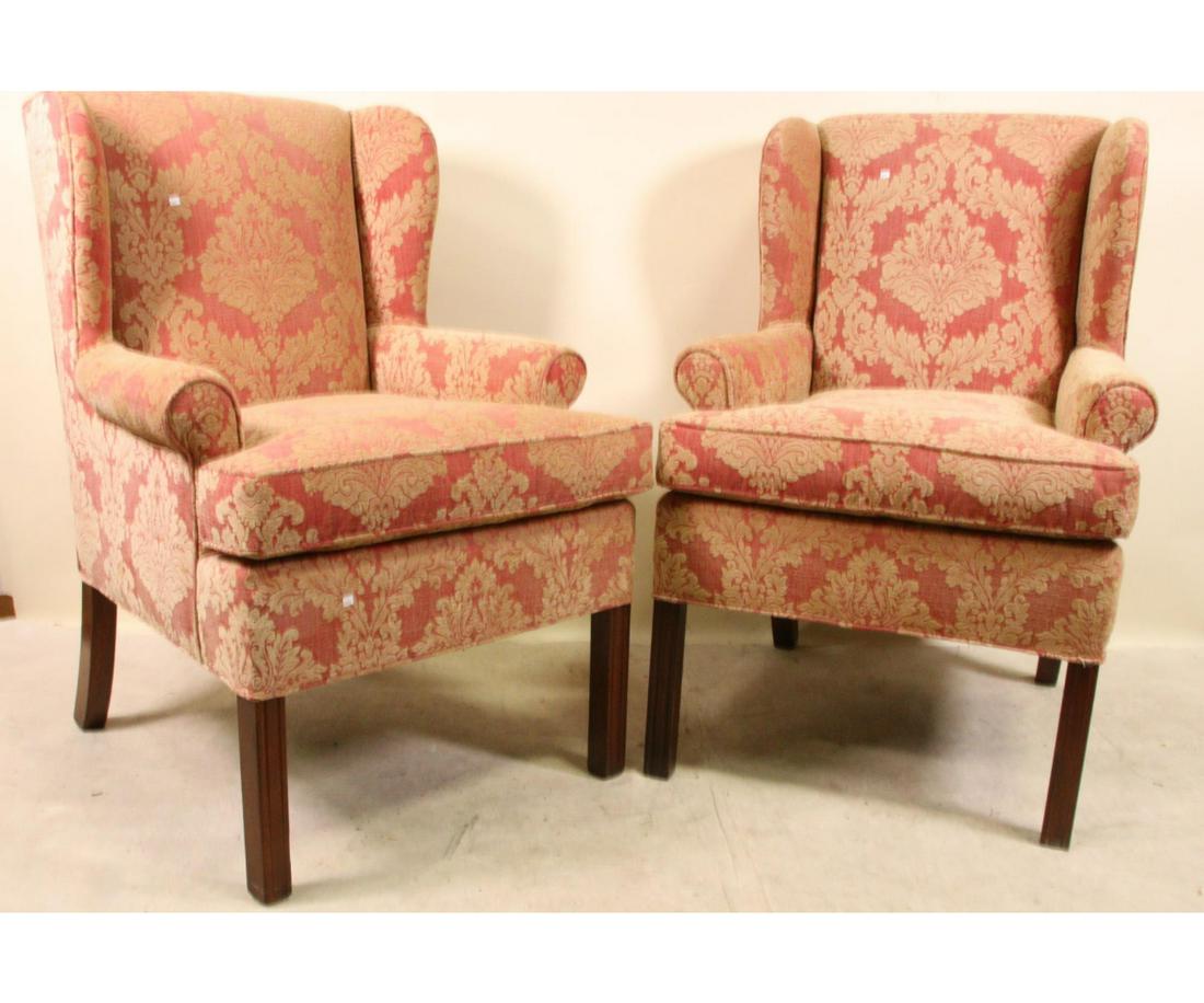 PAIR OF WINGBACK CHAIRS (1 of 3)