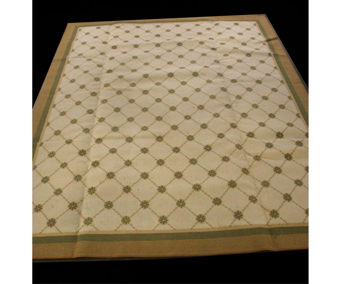 CONTEMPORARY TAN AND GREEN RUG (1 of 5)