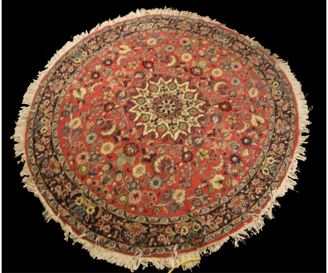 HAND KNOTTED ROUND PERSIAN RUG (1 of 5)