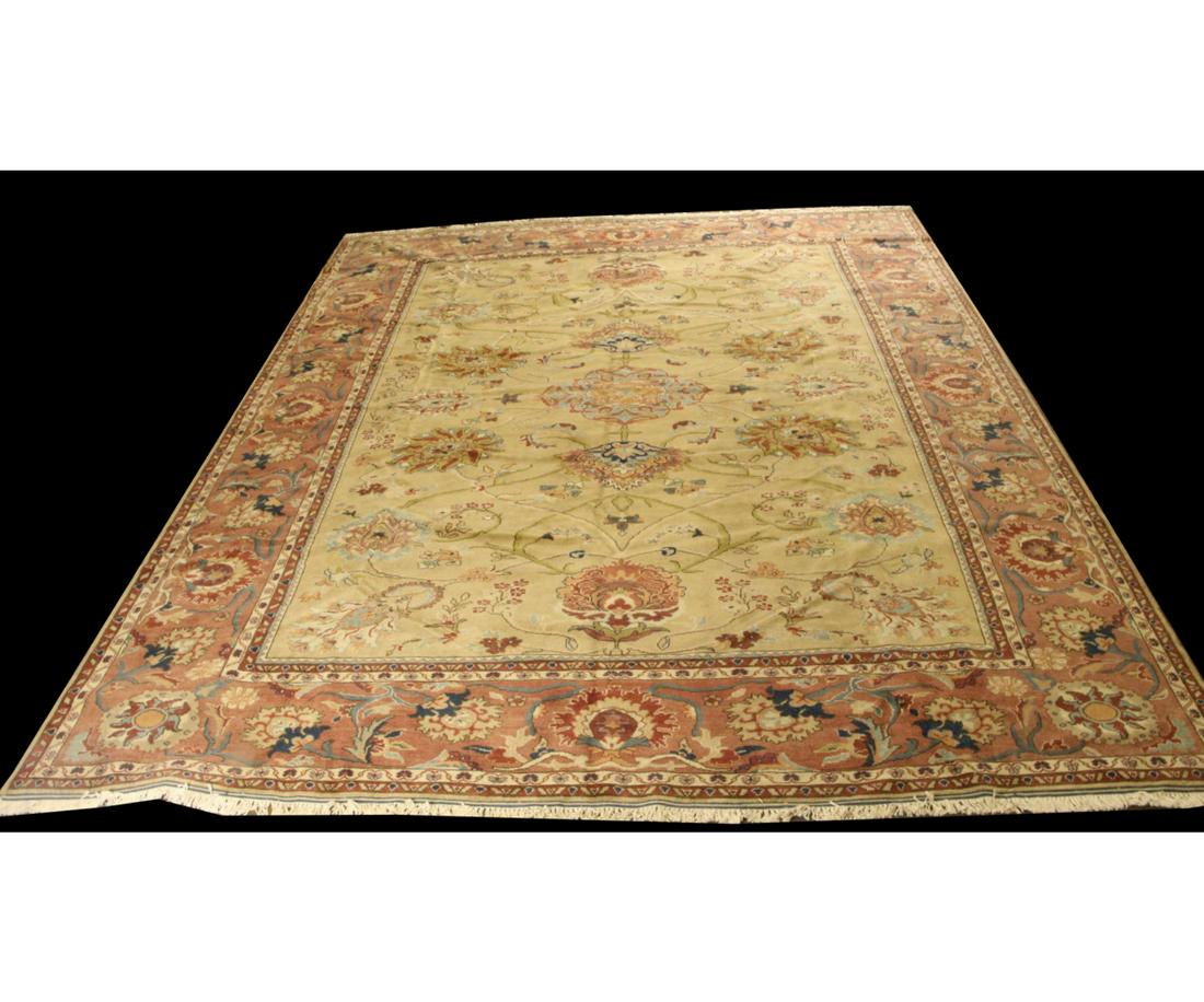 HAND KNOTTED ANTIQUE PERSIAN AREA RUG: HAND KNOTTED ANTIQUE PERSIAN AREA RUG