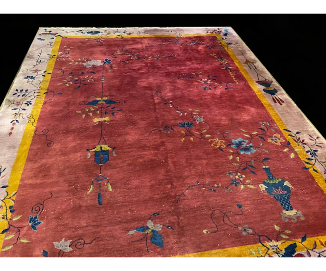 ORIENTAL ART DECO AREA RUG: ORIENTAL ART DECO AREA RUG.