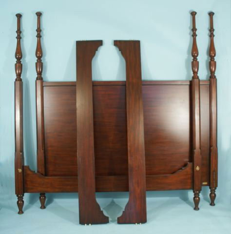 MAHAGONY RALPH LAUREN FOUR POSTER KING SIZE BED: MAHAGONY RALPH LAUREN FOUR POSTER KING SIZE BED. Height: 91 in. by Width: 84 in. by Depth: 3 1/2 in.