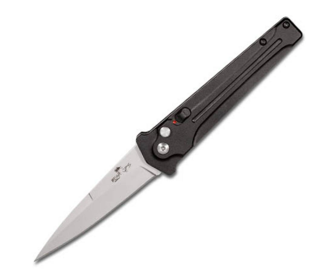 Bear Stiletto Automatic 3.5in Knife: NEW Bear Cutlery Stiletto Automatic 3.5in Spear Point Blade with Plain Edge and Bead Blasted Finish Black Aluminum Handle - **CANNOT SHIP TO: CA, DE, IL, MA, MD, MN, MT, NJ, NM, NY, PA, VA OR WA.**