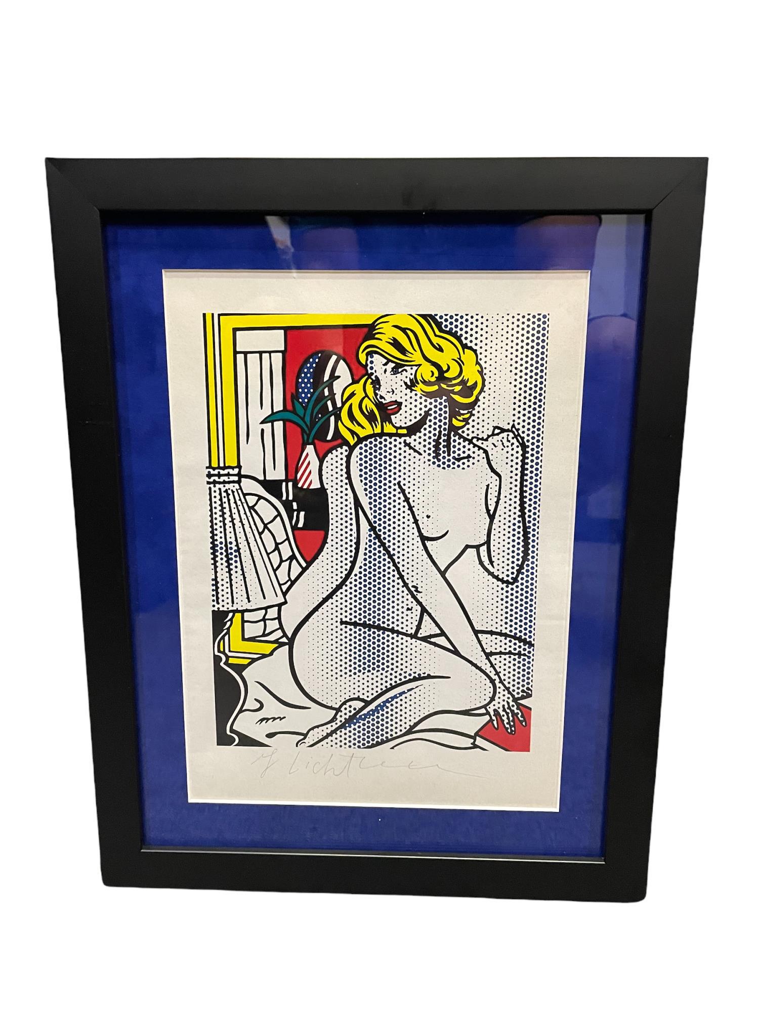 ROY LICHTENSTEIN POP ART LITHOGRAPH PENCIL SIGNED: VINTAGE ROY LICHTENSTEIN POP ART OFFSET LITHOGRAPH PENCIL SIGNED Height: 16 in. by Width: 12 in. by Depth: 1 IN.