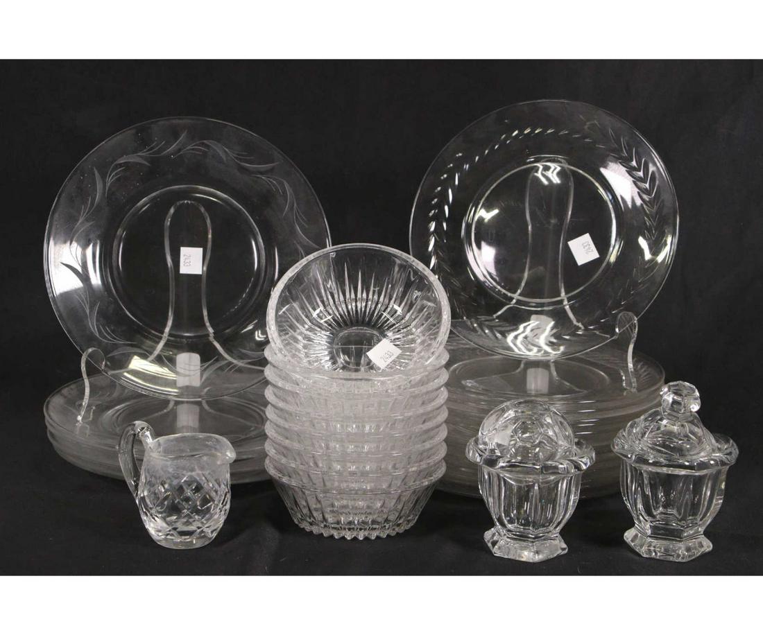 29-PIECES OF CUT GLASS SERVING PIECES (1 of 5)