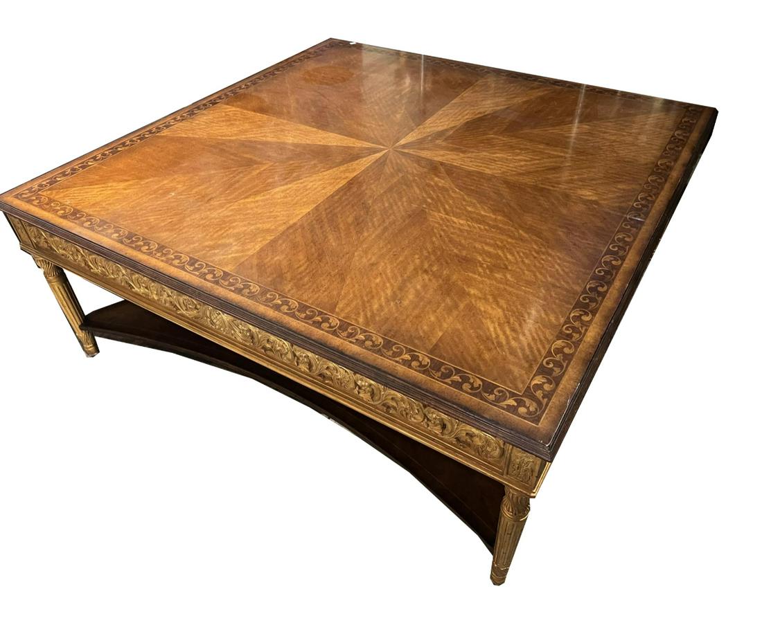 BEAUTIFUL WOODEN  INLAID COFFEE TABLE (1 of 5)