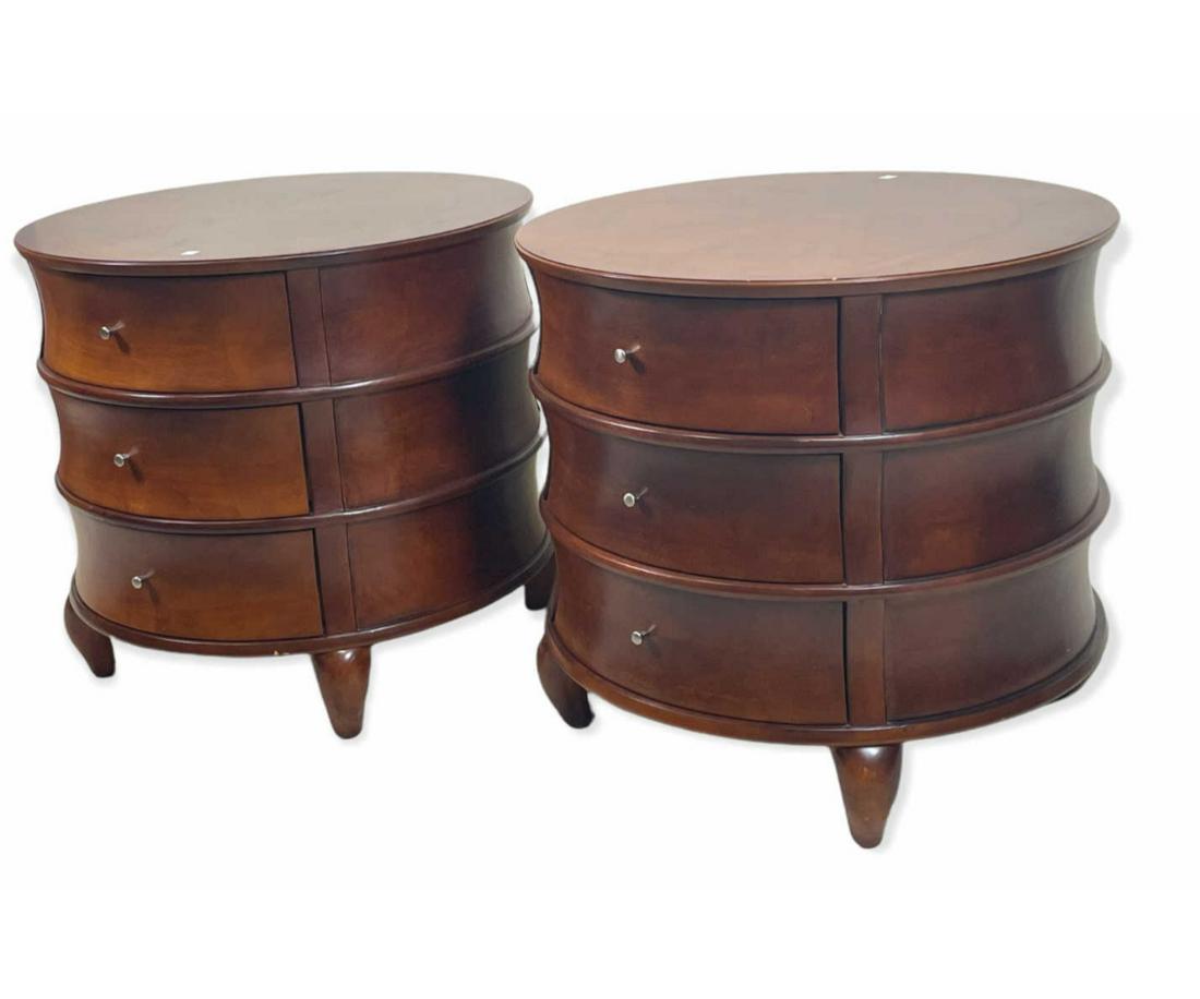 PAIR OF BERNHARDT MAHOGANY SIDE TABLES (1 of 4)