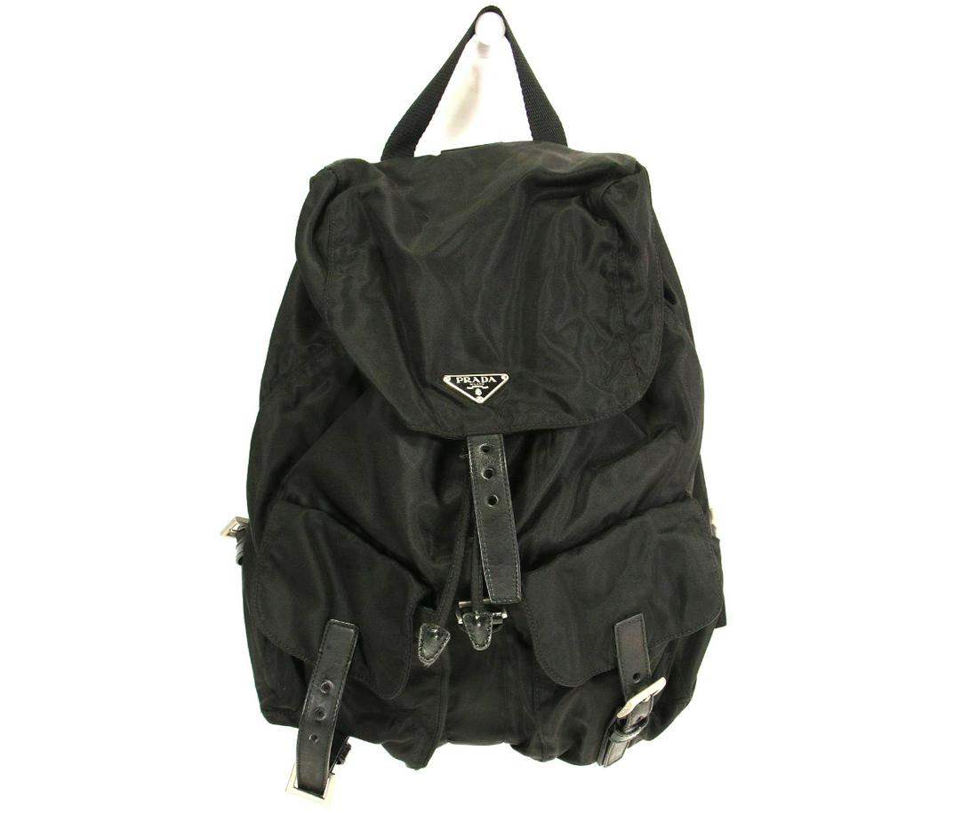 Prada Black Drawstring Backpack (1 of 3)