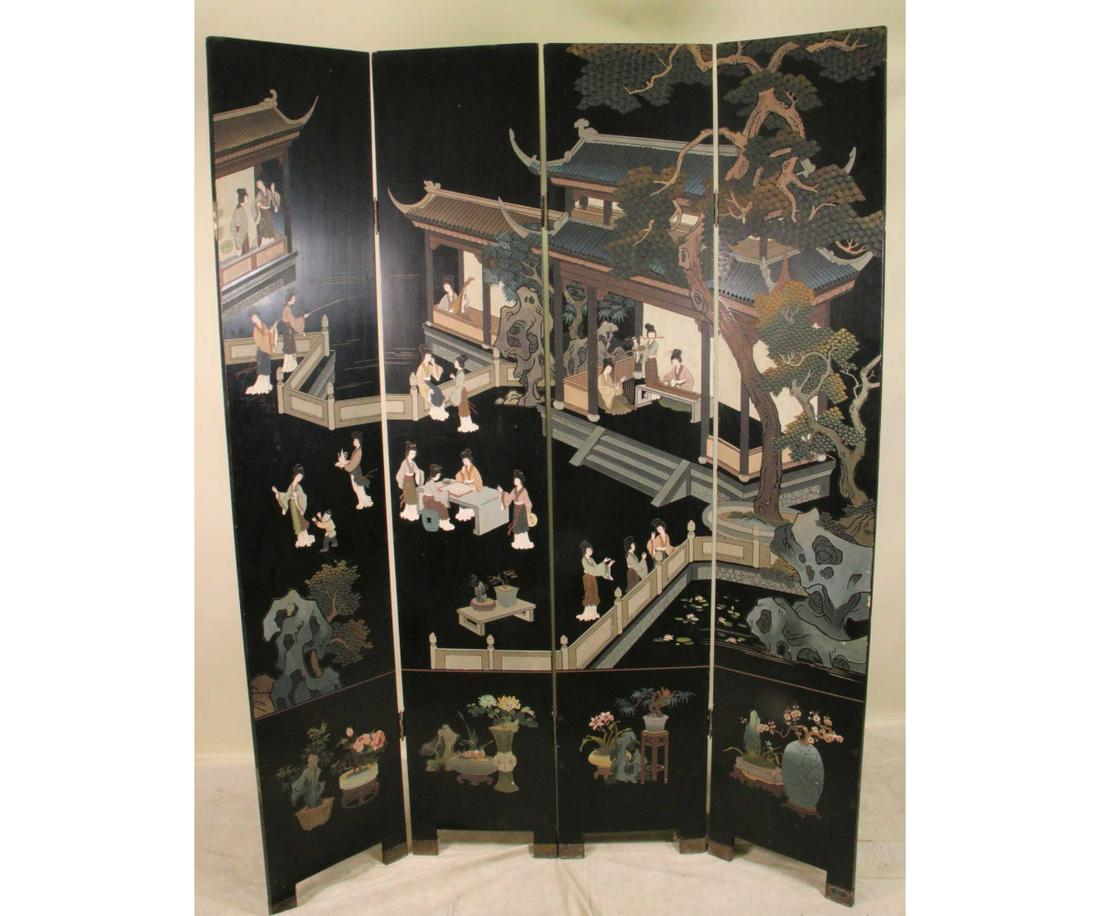 CHINESE FOUR PANEL SCREEN (1 of 4)