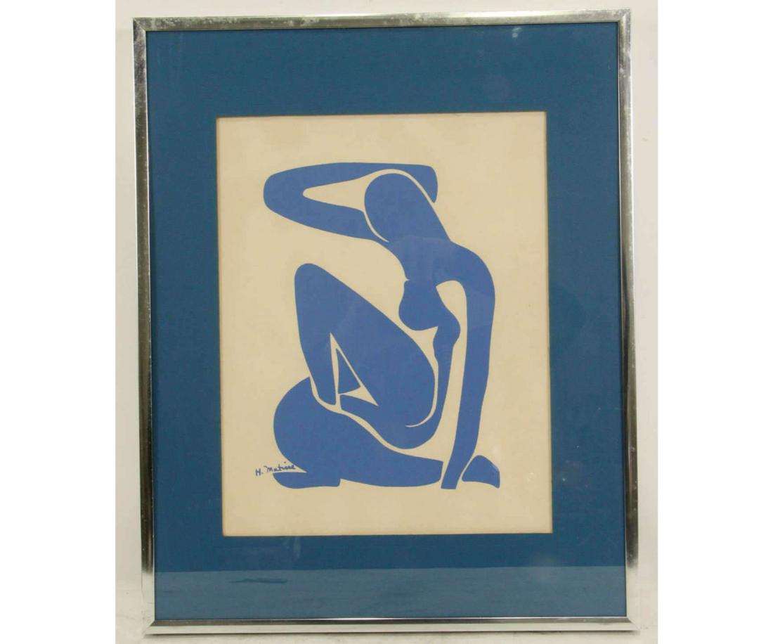HENRI MATISSE BLUE & WHITE SILKSCREEN (1 of 3)