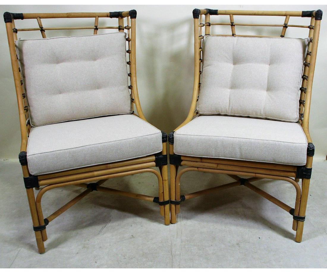 PAIR OF GOLDEN DAYS RATTAN CHAIRS (1 of 3)