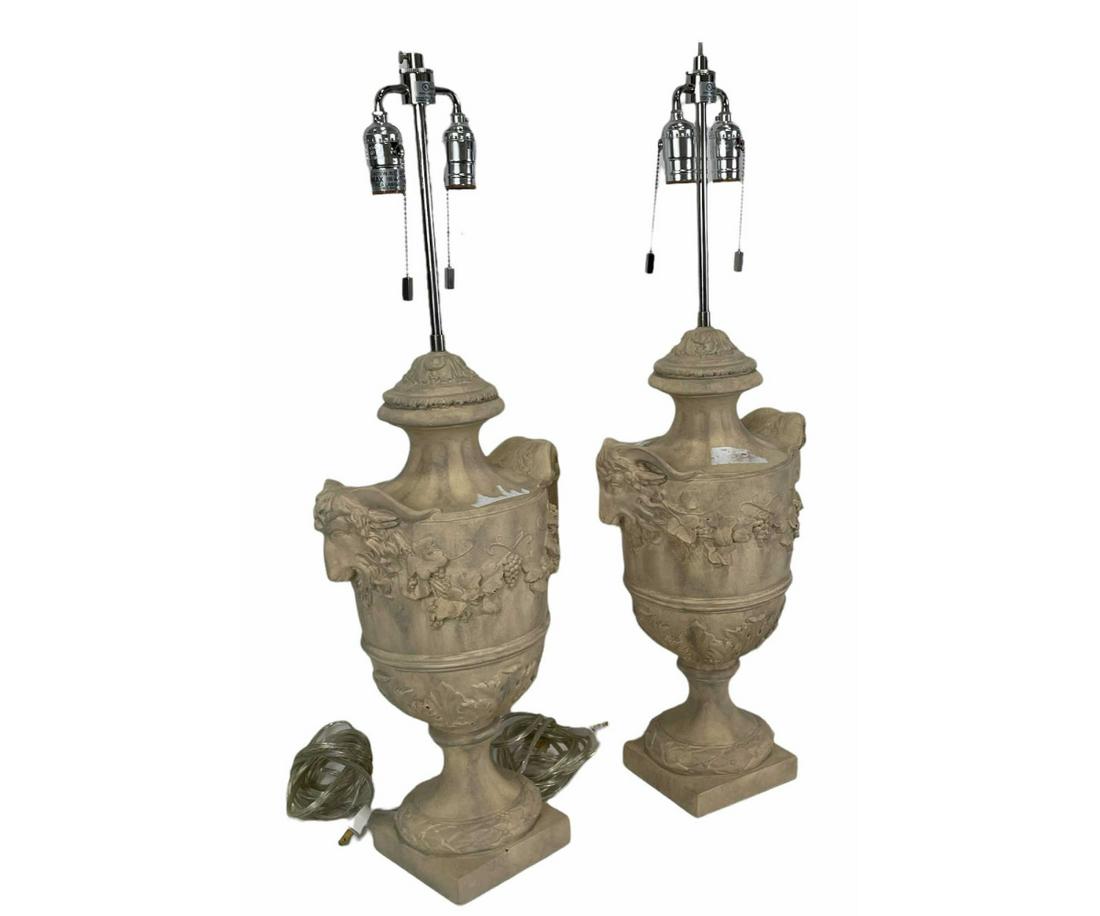 PAIR OF URN TABLE LAMPS (1 of 3)