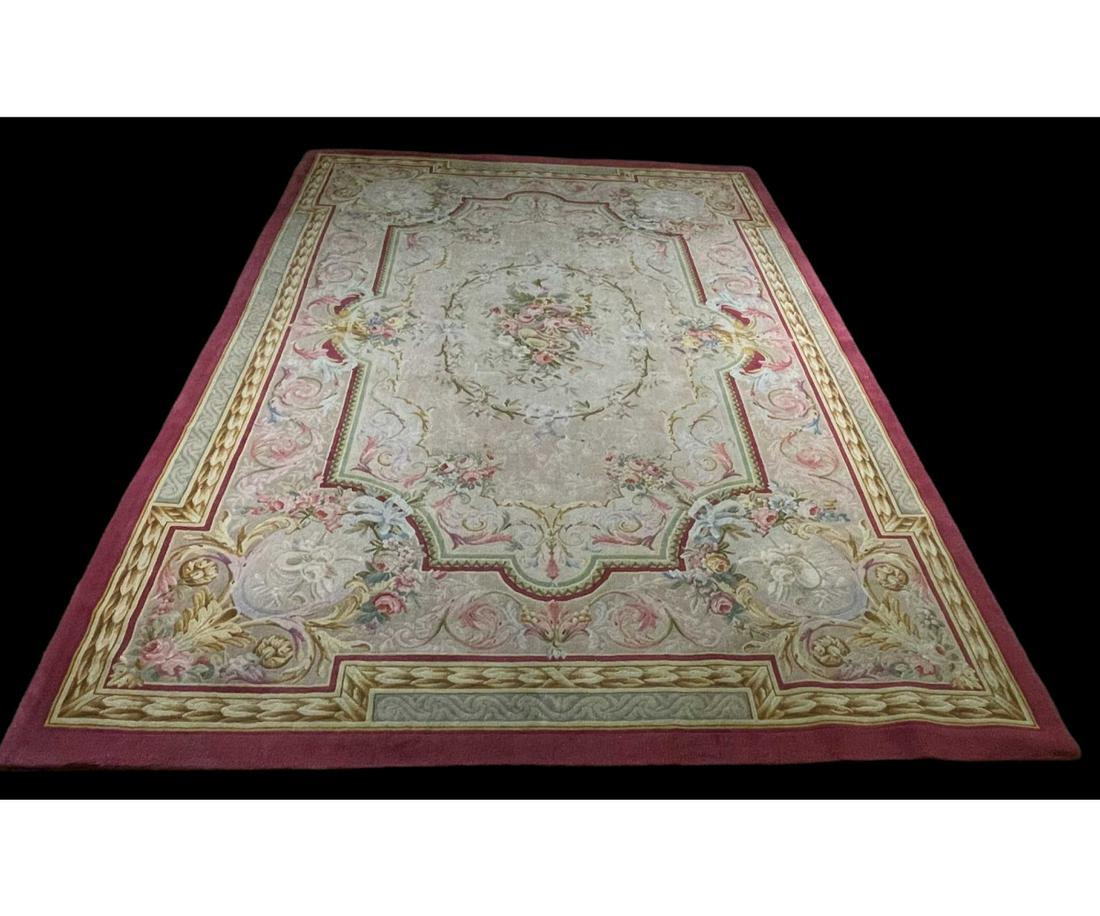HAND KNOTTED SAVONNERIE STYLE RUG (1 of 4)