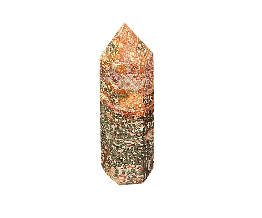 SPECKLED PINK JASPER OBELISK (1 of 3)