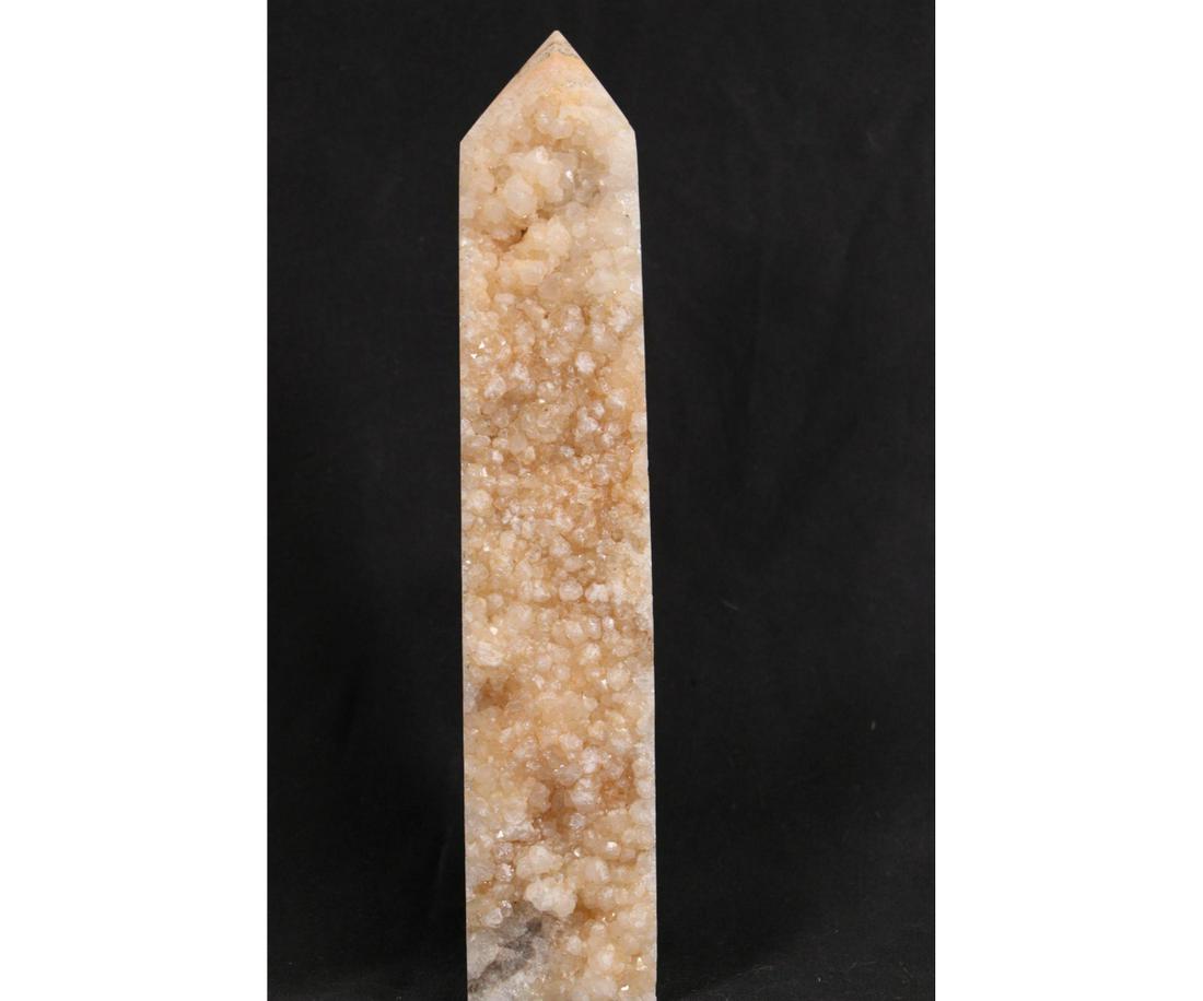 CITRINE CHEVRON OBELISK: CITRINE CHEVRON OBELISK - (P49) - 3.2LBS Height: 11 in. by Width: 3 in. by Depth: 3