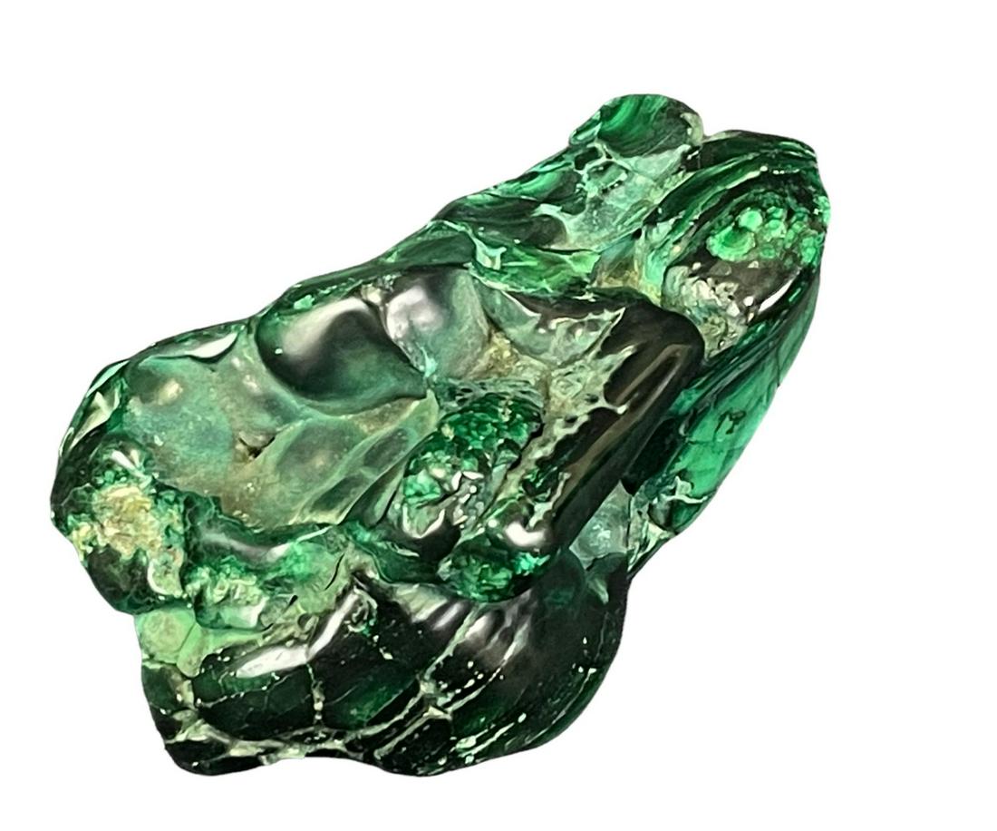 POLISHED MALACHITE SPECIMEN: POLISHED MALACHITE SPECIMEN - (ML73) 1.4 LBS Height: 5 in. by Width: 3