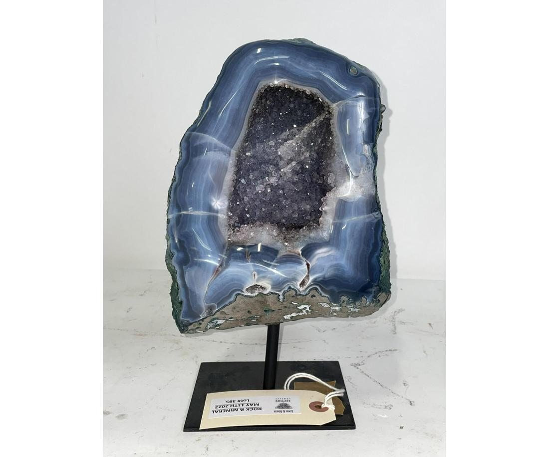 AGATE & AMETHYST GEODE ON STAND (1 of 2)