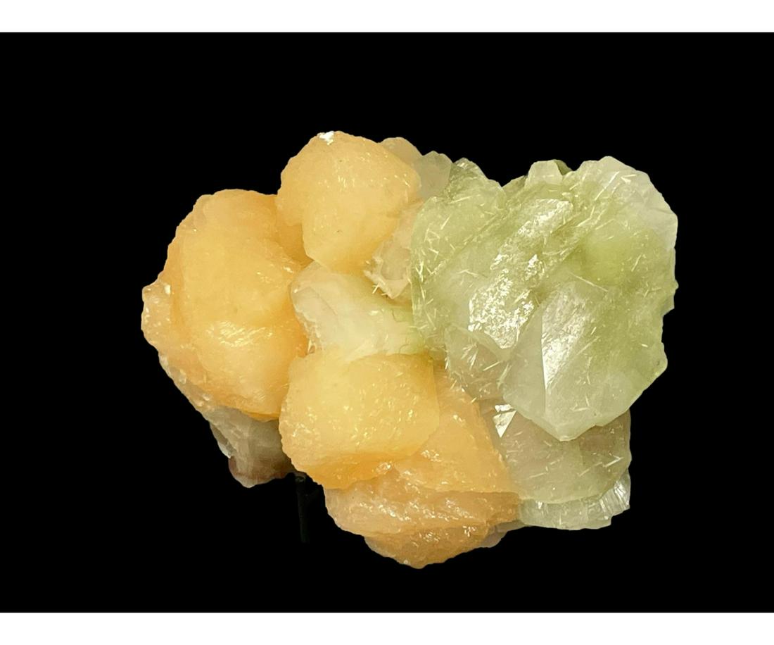 GREEN APOPHYLLITE + STILBITE CLUSTER (1 of 3)