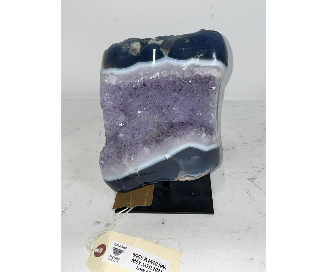AGATE & AMETHYST GEODE ON STAND (1 of 3)