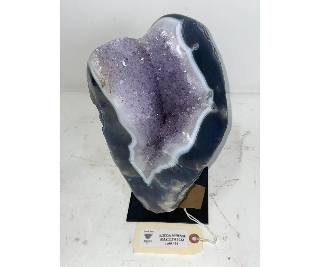 AGATE & AMETHYST GEODE ON STAND (1 of 2)