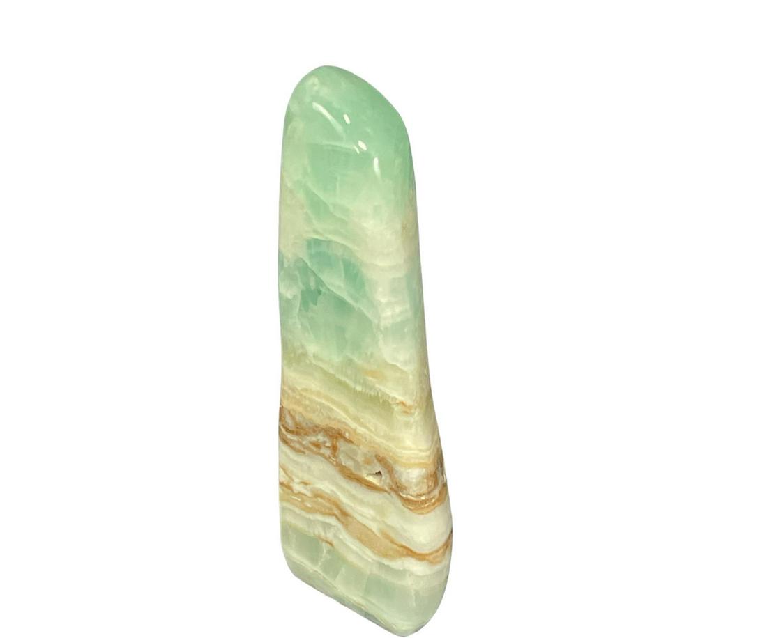 CARIBBEAN CALCITE FREEFORM: CARIBBEAN CALCITE FREEFORM 0.6 LBS Height: 4.75 in. by Width: 1.5