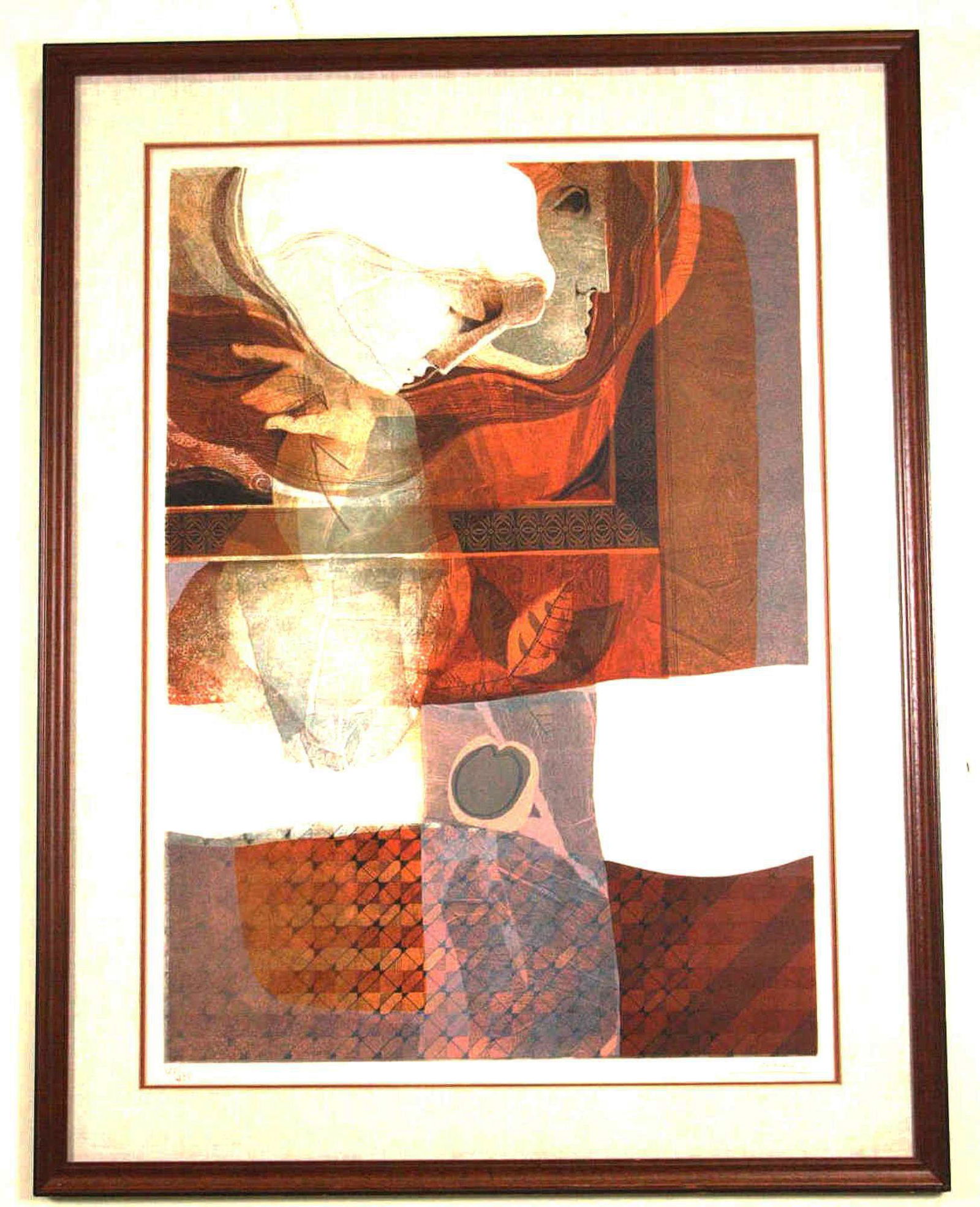 FRAMED SUNOL- ALVAR ABSTRACT LITHOGRAPH #128/250 (1 of 6)