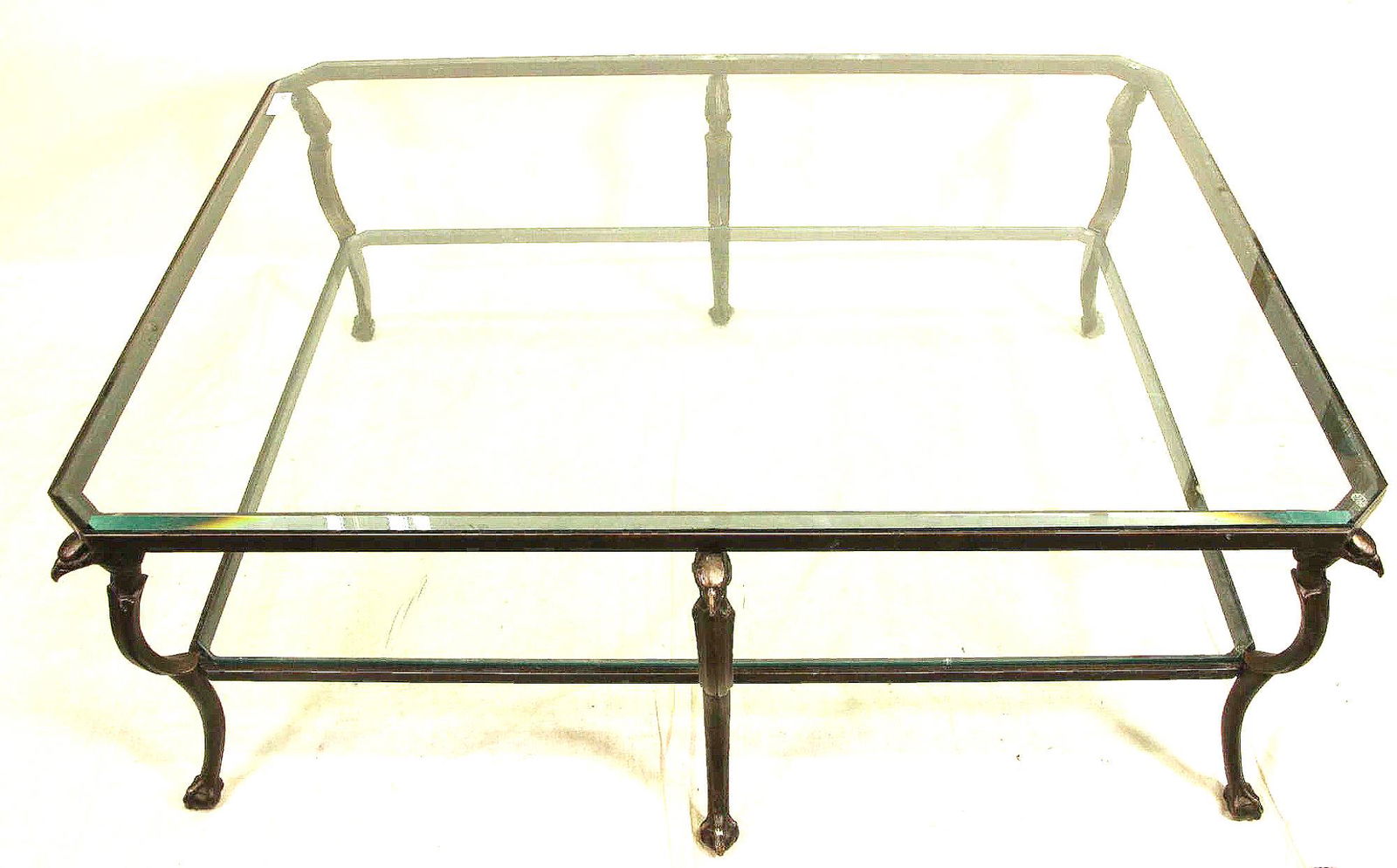 NIERMANN WEEKS STYLE METAL & GLASS COFFEE TABLE (1 of 5)