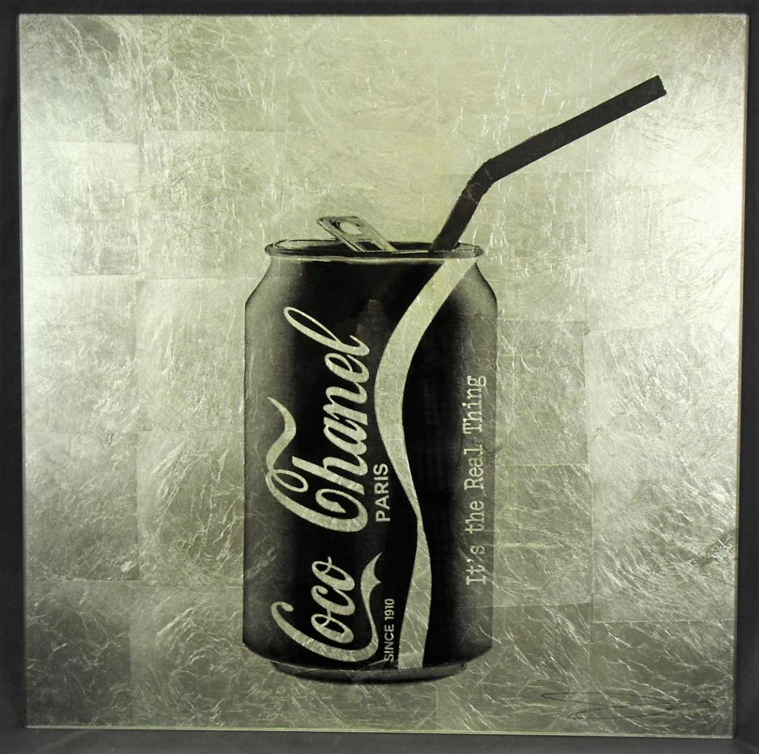 COCO CHANEL REVERSE GLASS PAINTING (1 of 2)