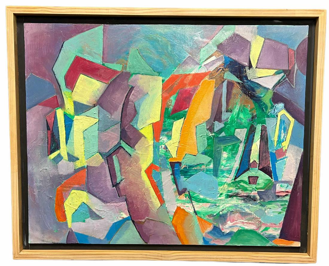 ROBERT WEIR ABSTRACT ACRYLIC ON CANVAS PAINTING (1 of 2)