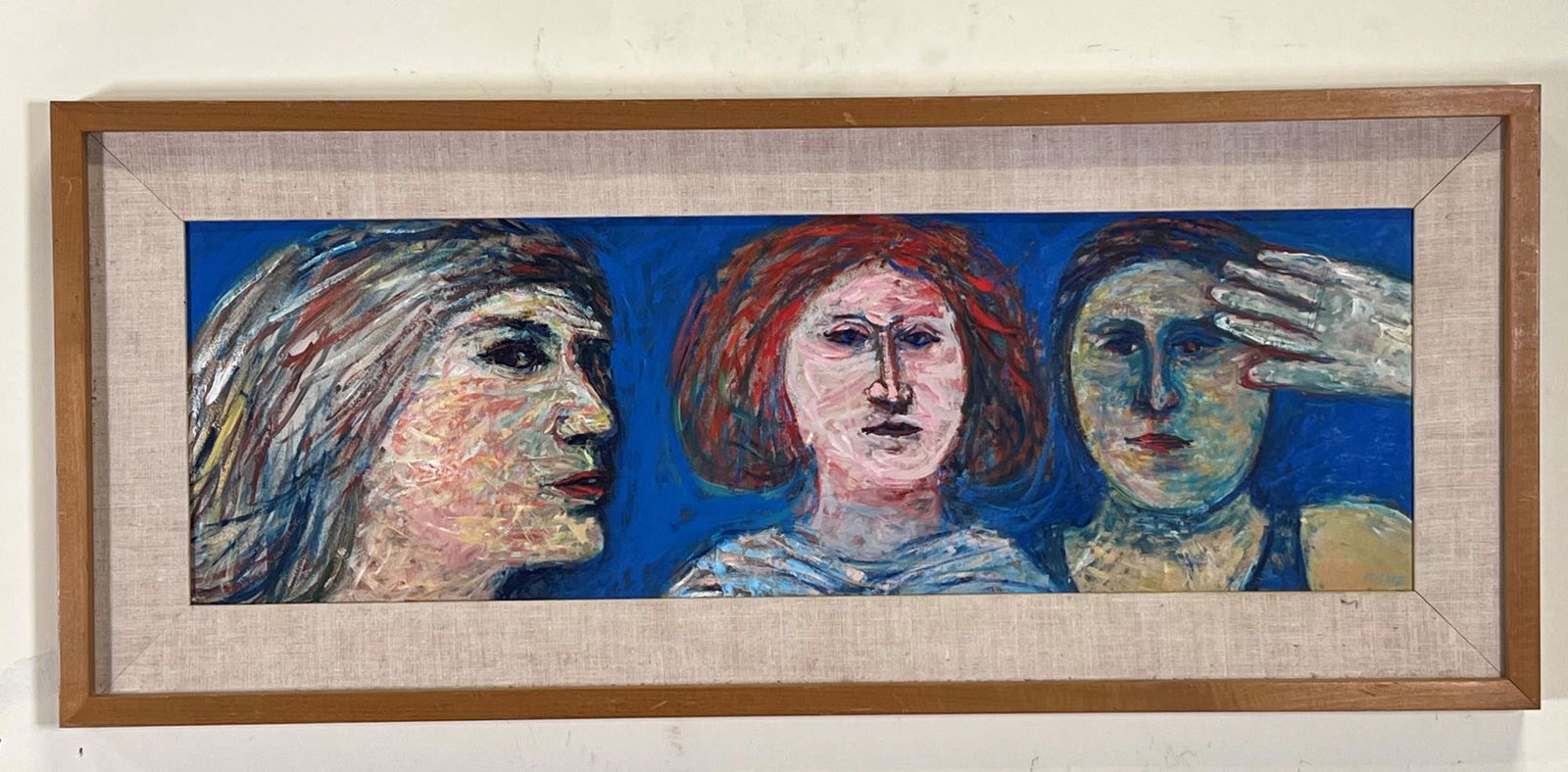 HERB MEARS "THREE WOMEN" OIL ON PANEL PAINTING (1 of 3)