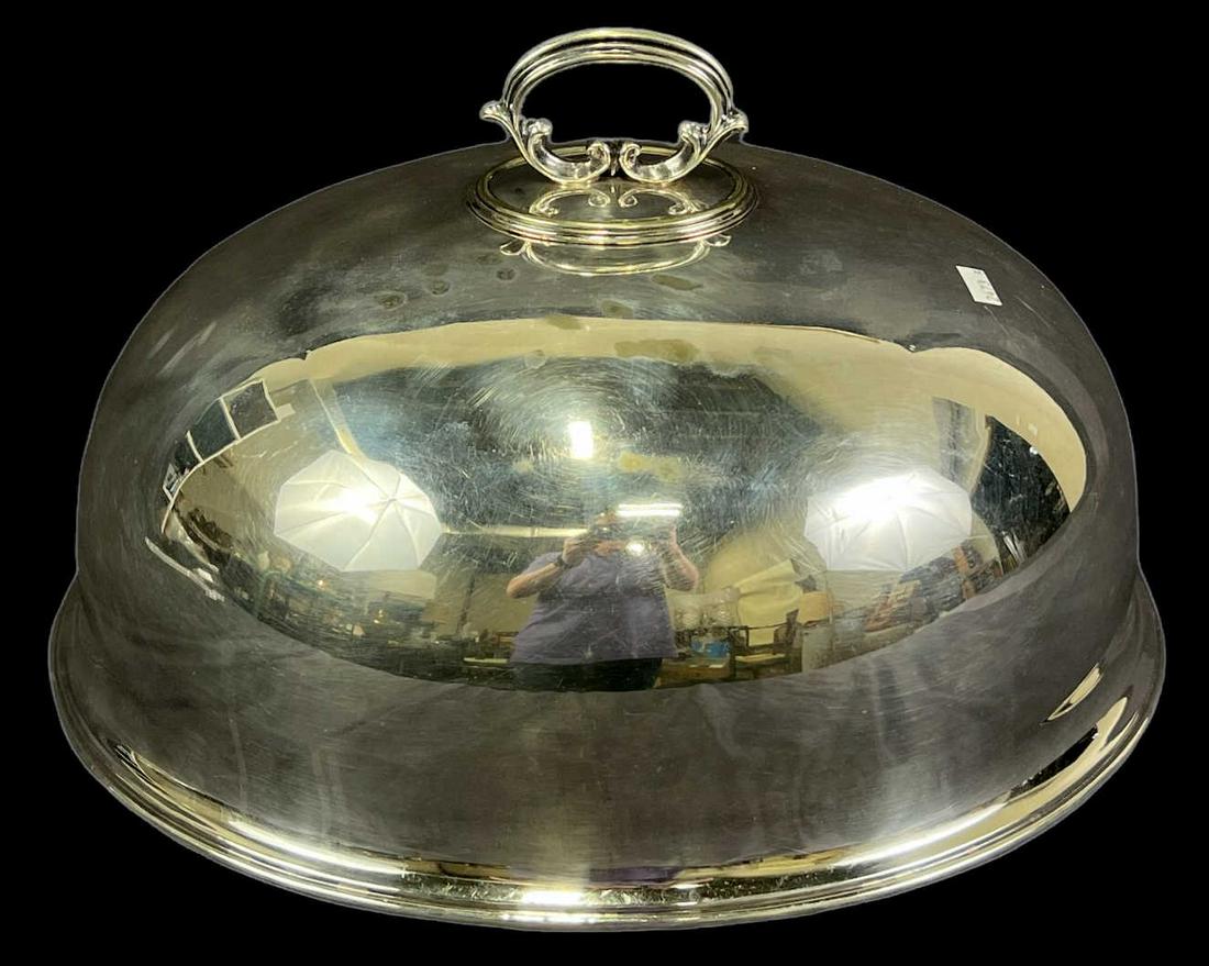 SILVER PLATED MEAT DOME (1 of 2)